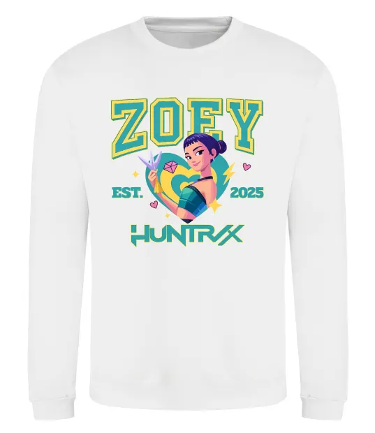 Свитшот Zoey Huntrix KPOP Demon Hunters Белый фото