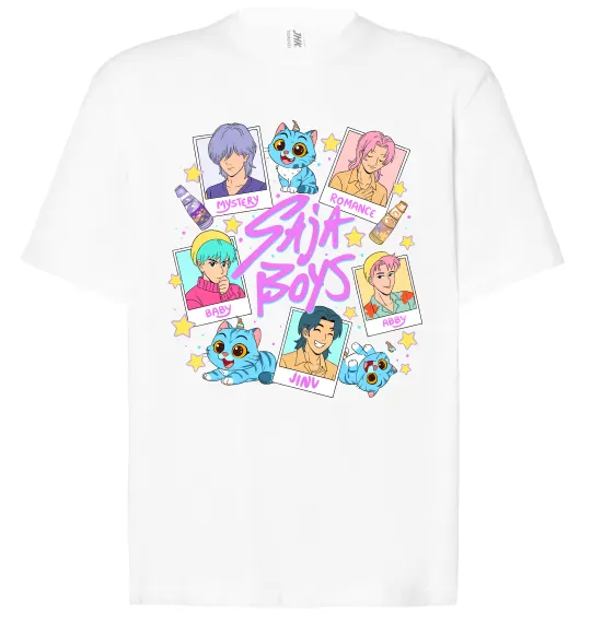 Футболка Оверсайз Saja boys Demon Hunters Білий фото