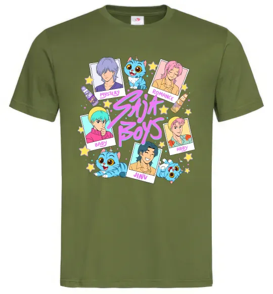 Мужская футболка Saja boys Demon Hunters Оливковый фото