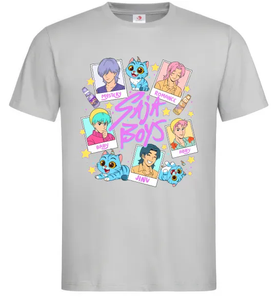 Мужская футболка Saja boys Demon Hunters Серый фото