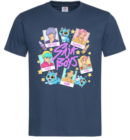 Мужская футболка Saja boys Demon Hunters Темно-синий фото
