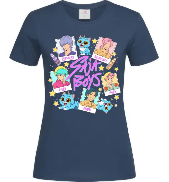 Женская футболка Saja boys Demon Hunters Темно-синий фото