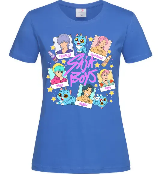 Женская футболка Saja boys Demon Hunters Ярко-синий фото