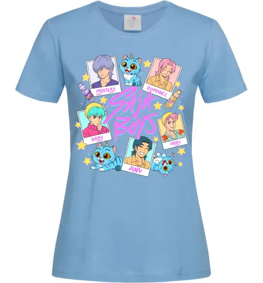 Женская футболка Saja boys Demon Hunters Голубой фото