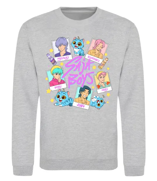 Світшот Saja boys Demon Hunters Сірий меланж фото