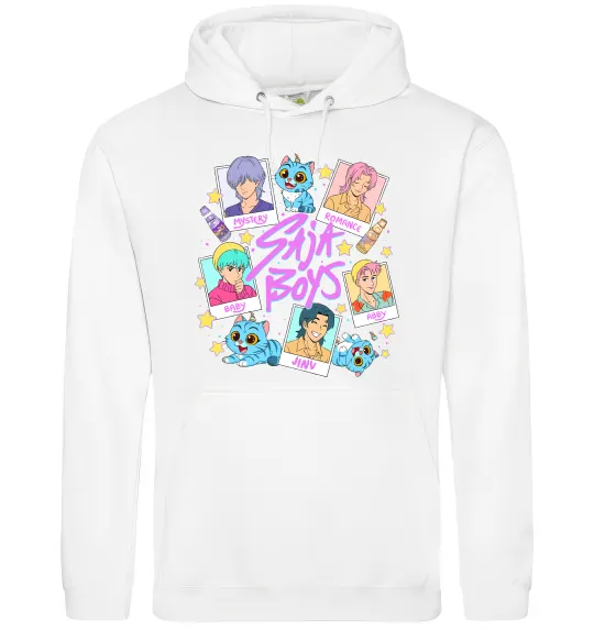 Мужская толстовка (худи) Saja boys Demon Hunters Белый фото