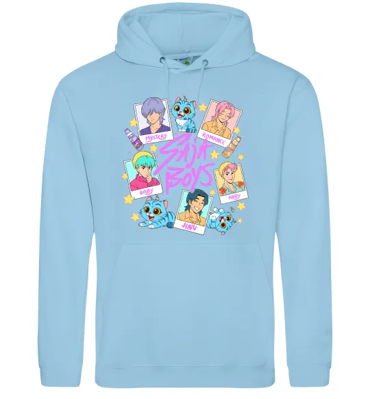 Чоловіча толстовка (худі) Saja boys Demon Hunters Блакитний фото