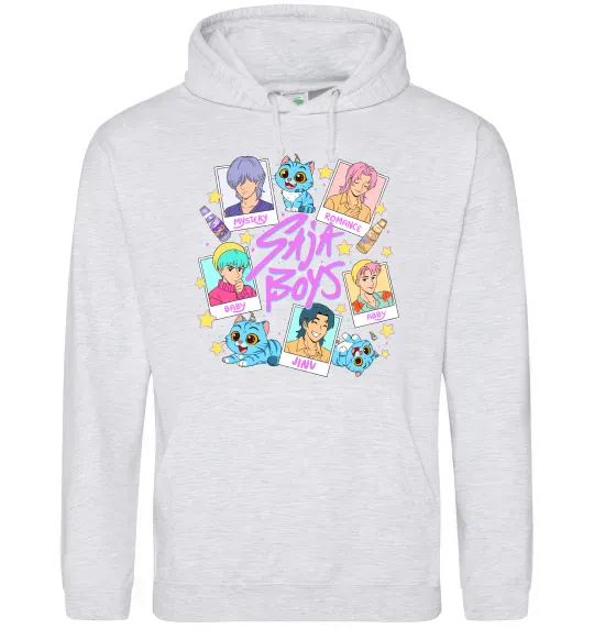 Женская толстовка (худи) Saja boys Demon Hunters Серый меланж фото