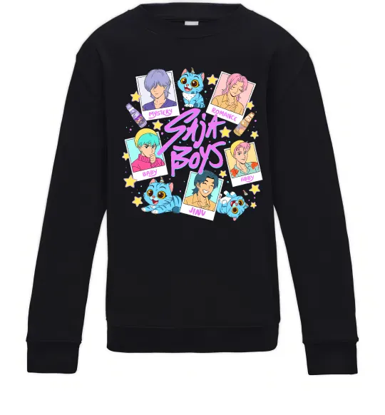 Детский Свитшот Saja boys Demon Hunters Черный фото