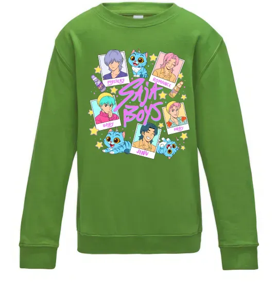 Детский Свитшот Saja boys Demon Hunters Лаймовый фото