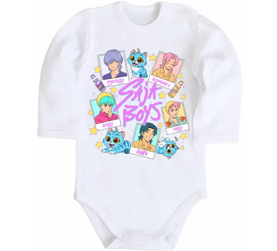 Детский боди Saja boys Demon Hunters Белый фото