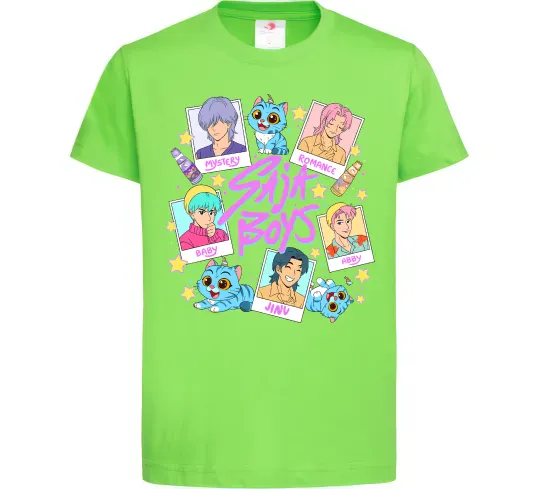 Детская футболка Saja boys Demon Hunters Лаймовый фото