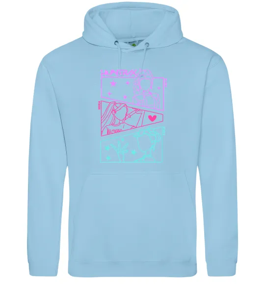 Мужская толстовка (худи) Rumi Mira Zoey Demon Hunters Голубой фото