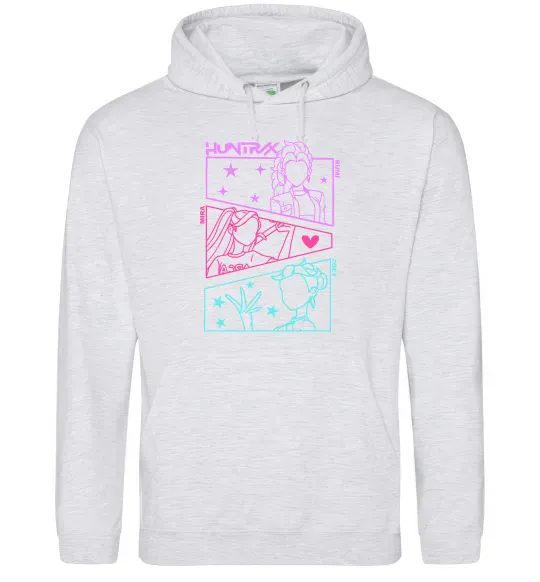 Женская толстовка (худи) Rumi Mira Zoey Demon Hunters Серый меланж фото