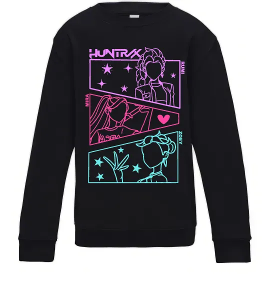 Детский Свитшот Rumi Mira Zoey Demon Hunters Черный фото