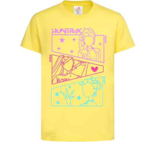 Детская футболка Rumi Mira Zoey Demon Hunters Лимонный фото