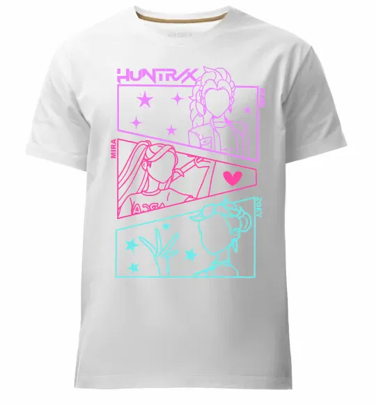 Мужская премиум футболка Rumi Mira Zoey Demon Hunters Белый фото