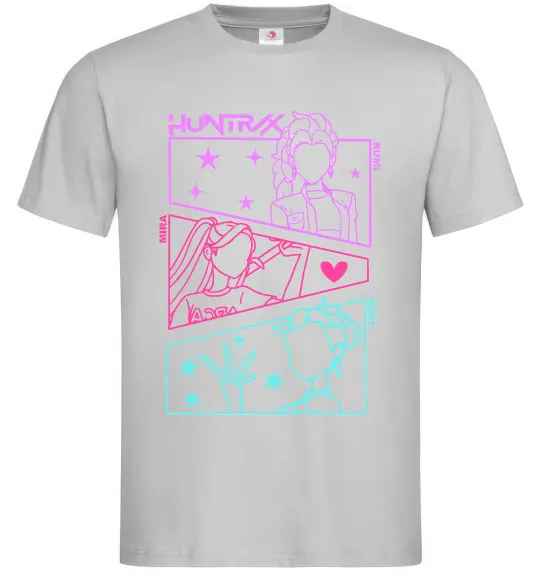 Мужская футболка Rumi Mira Zoey Demon Hunters Серый фото