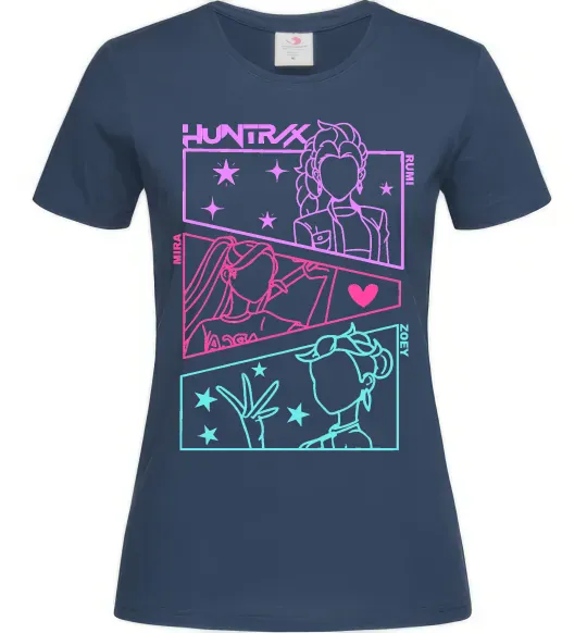 Женская футболка Rumi Mira Zoey Demon Hunters Темно-синий фото