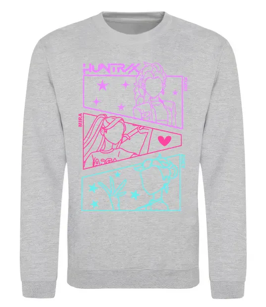 Свитшот Rumi Mira Zoey Demon Hunters Серый меланж фото