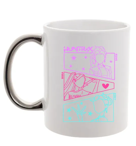 Чашка с цветной ручкой Rumi Mira Zoey Demon Hunters Серебро фото