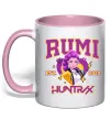 Чашка с цветной ручкой Rumi Huntrix Нежно розовый фото
