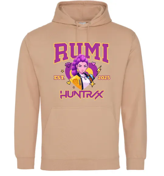 Мужская толстовка (худи) Rumi Huntrix Песочный фото