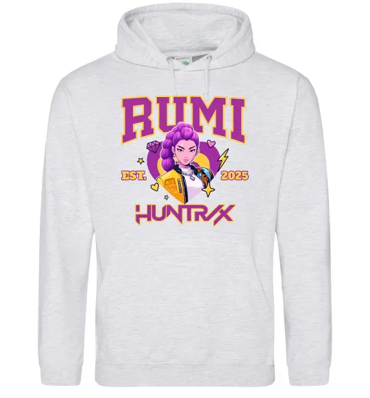 Женская толстовка (худи) Rumi Huntrix Серый меланж фото
