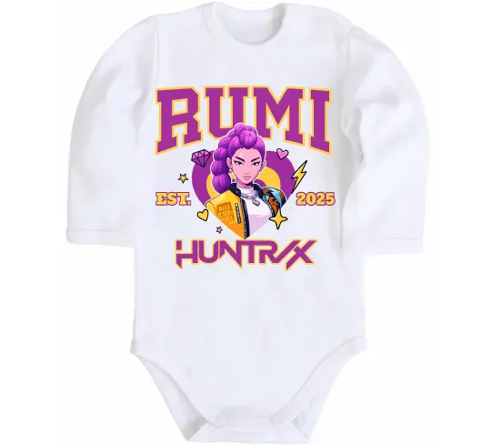 Детский боди Rumi Huntrix Белый фото