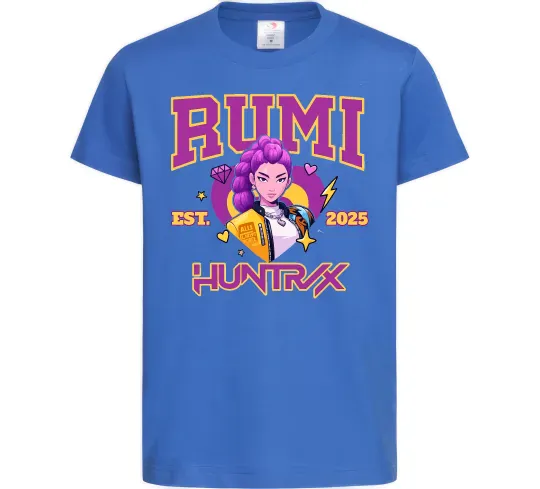 Детская футболка Rumi Huntrix Ярко-синий фото