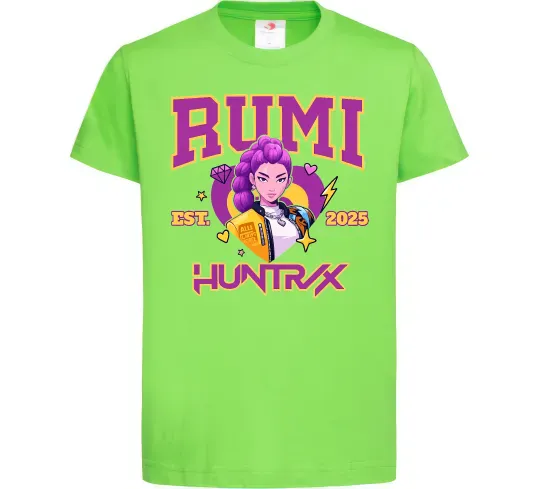 Детская футболка Rumi Huntrix Лаймовый фото