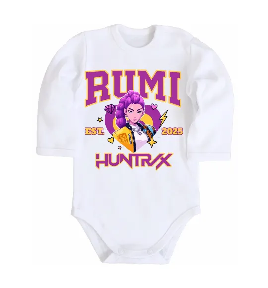 Детский боди Rumi Huntrix Белый фото