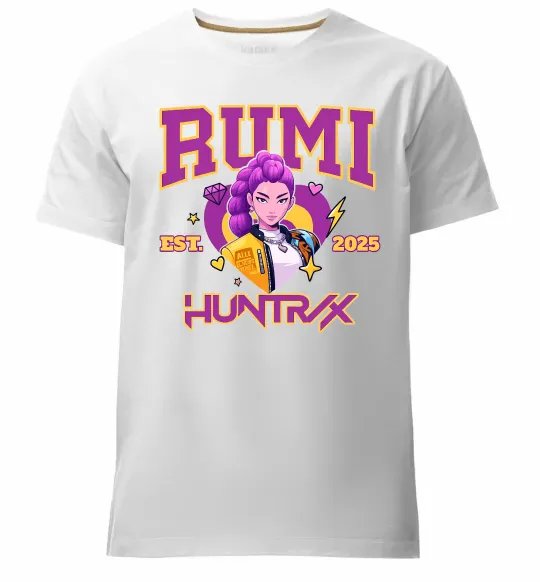 Мужская премиум футболка Rumi Huntrix Белый фото