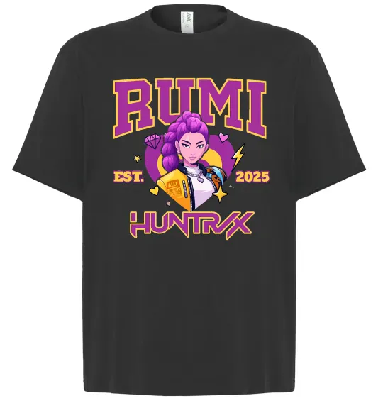 Футболка Оверсайз Rumi Huntrix Черный фото
