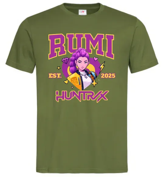Мужская футболка Rumi Huntrix Оливковый фото