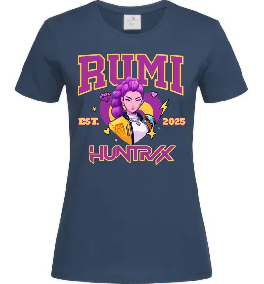 Женская футболка Rumi Huntrix Темно-синий фото