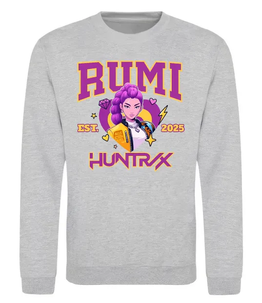 Свитшот Rumi Huntrix Серый меланж фото