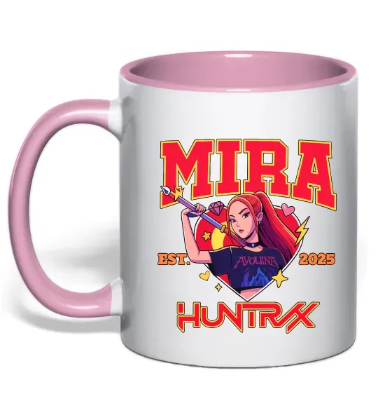 Чашка с цветной ручкой Mira Huntrix Нежно розовый фото