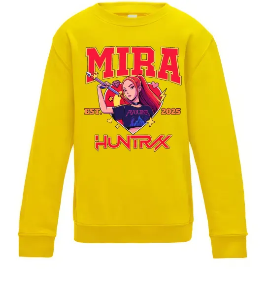 Детский Свитшот Mira Huntrix Солнечно желтый фото