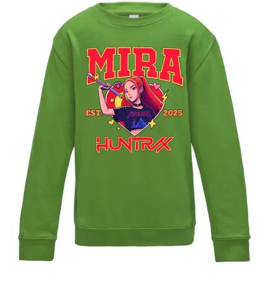 Детский Свитшот Mira Huntrix Лаймовый фото