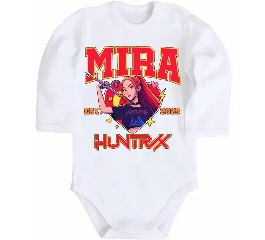 Дитячий бодік Mira Huntrix Білий фото