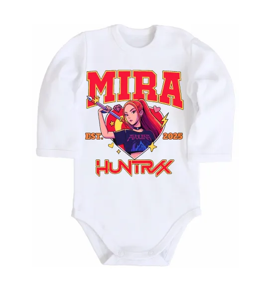 Детский боди Mira Huntrix Белый фото