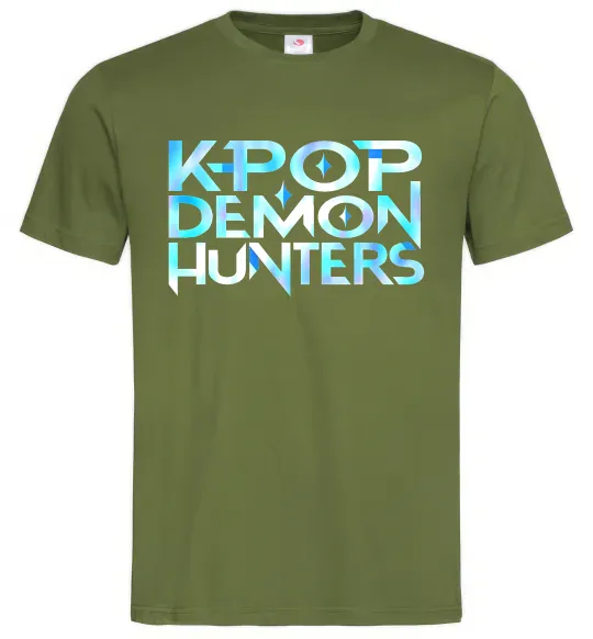 Мужская футболка KPOP Demon Hunters Оливковый фото