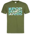 Мужская футболка KPOP Demon Hunters Оливковый фото