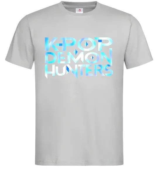 Мужская футболка KPOP Demon Hunters Серый фото