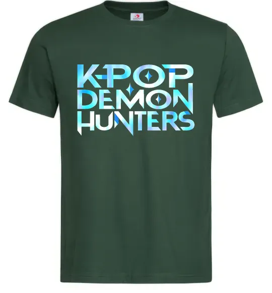 Мужская футболка KPOP Demon Hunters Темно-зеленый фото