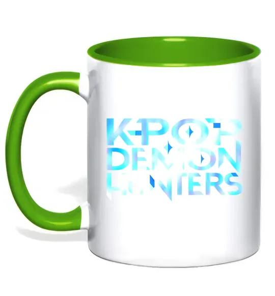 Чашка з кольоровою ручкою KPOP Demon Hunters Зелений фото