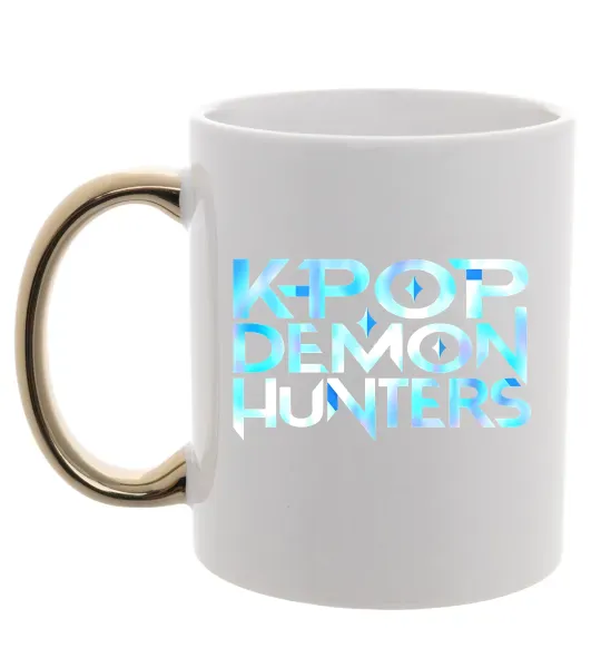Чашка з кольоровою ручкою KPOP Demon Hunters Золото фото