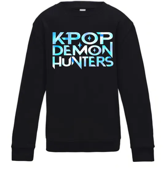 Дитячий світшот KPOP Demon Hunters Чорний фото