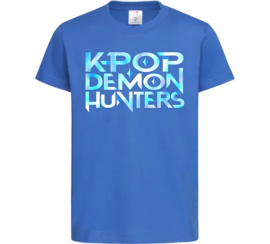 Детская футболка KPOP Demon Hunters Ярко-синий фото
